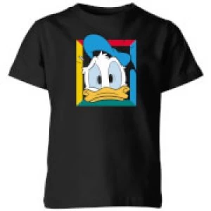 Image of Disney Donald Face Kids T-Shirt - Black - 11-12 Years