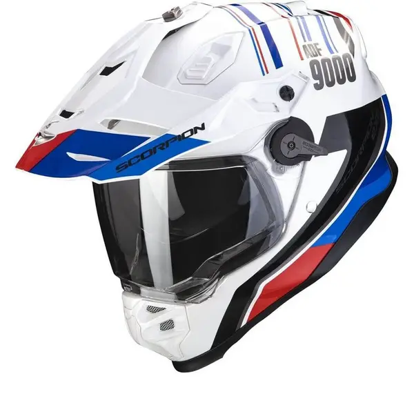 Image of Scorpion ADF-9000 Air Desert White-Blue-Red Adventure Helmet M