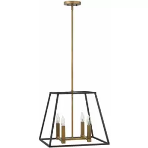 Image of Loops - 4 Bulb Ceiling Pendant Light Fitting Bronze LED E14 60W Bulb
