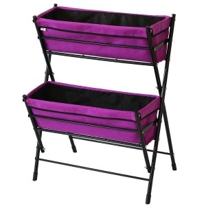 image of VegTrug 2 Tier Poppy Raised Planter - Purple