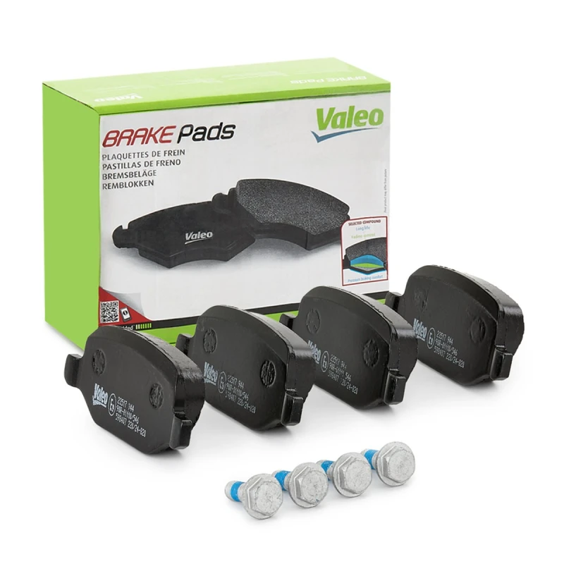 Image of VALEO 598407 Brake pad set Rear Axle, without integrated wear sensor, without anti-squeak plate Brake Pad Set,disc brake (402)