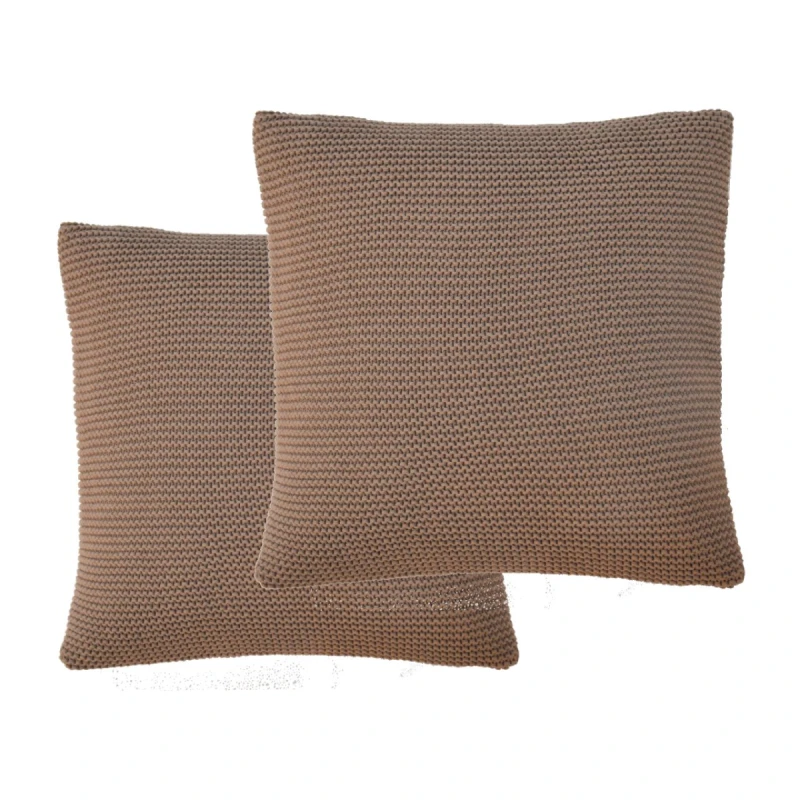 Image of Artisan Furniture Artisan Furniture Brown Cotton Cushion Set of 2