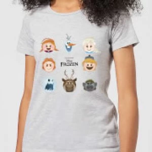Image of Disney Frozen Emoji Heads Womens T-Shirt - Grey - 3XL