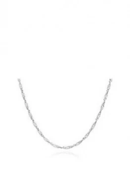 image of Rachel Jackson London Sterling Silver Mid Length Sparkle Twist Chain Necklace