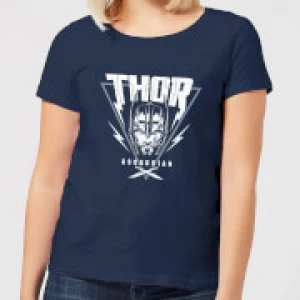 Image of Marvel Thor Ragnarok Asgardian Triangle Womens T-Shirt - Navy - L