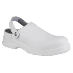 Image of Amblers FS512 Unisex White Clog Safety Shoes (11 UK) (White)