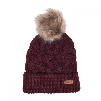 Image of Barbour Penshaw Cable Beanie - Bordeaux