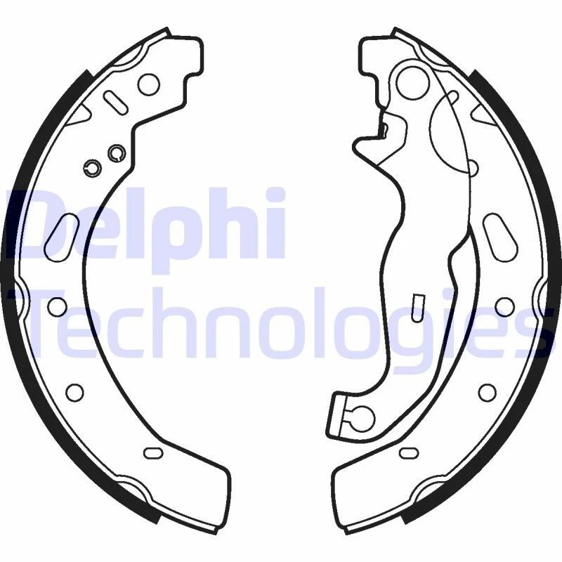Image of DELPHI Brake Shoe Set DELPHI LS2028