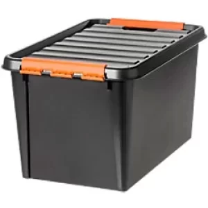 image of SmartStore Pro Storage Box 3196090 With Lid 50 L Black 298 x 296 x 477 mm