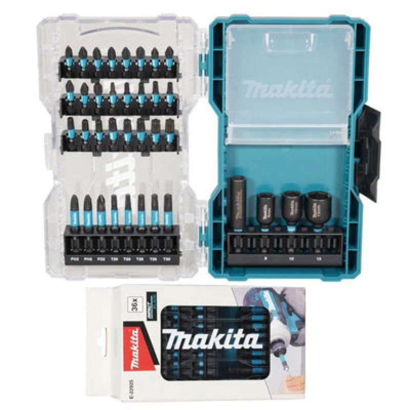 Image of Makita Makita 36 Piece Impact Black Screwdriver Bit Set Pozi Impact Driver Nutsetter E-22925