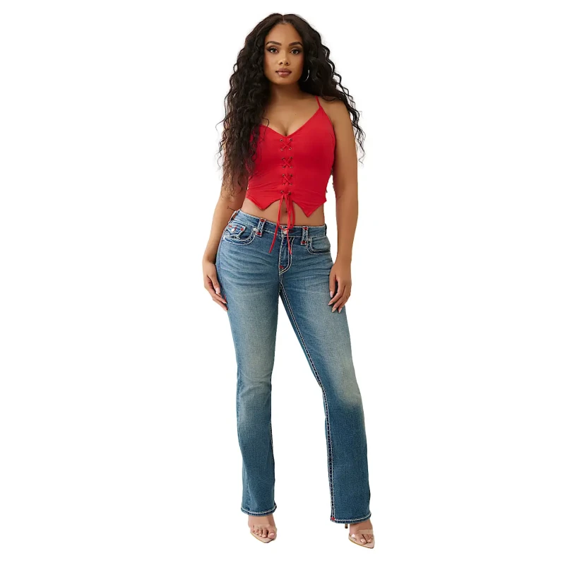Image of True Religion Womens Bootcut Jeans True Religion Becca Sup T Bleu Female 29