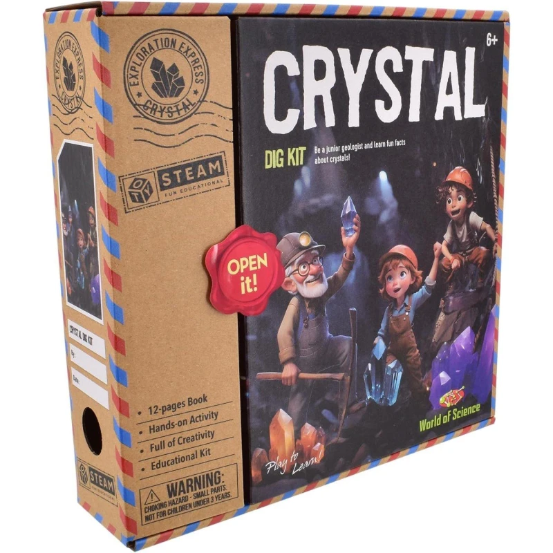 Image of Kandytoys World of Science Kids STEM Crystal Dig Out Kit Multi Colour unisex One Size
