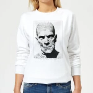 image of Universal Monsters The Mummy Portrait Womens Sweatshirt - White - 3XL