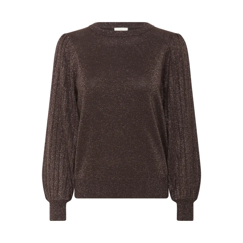 Image of Kaffe Pleated top For Her KAFFE Regina Noir Female 2XL