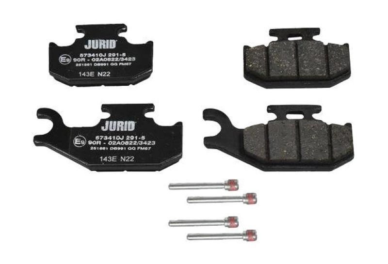 Image of JURID 573410J Brake pad set not prepared for wear warning indicator Brake Pad Set,disc brake (402)