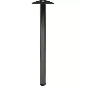 image of Rothley Worktop Leg 60mm x 870mm Gun Metal in Grey Steel