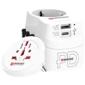 image of Skross 1.302473 Travel charger PRO Light USB AC30PD World