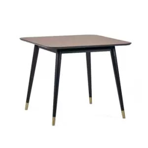 image of Julian Bowen Findlay Square 2-4 Seater Dining Table Walnut And Black