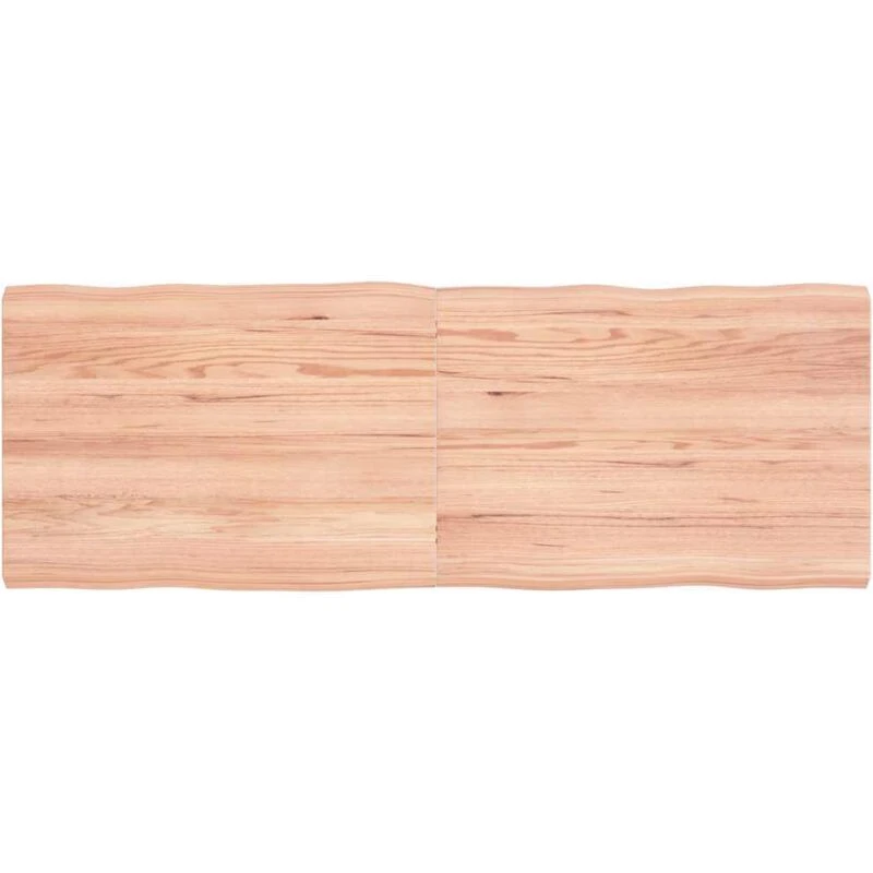 Image of VIDAXL Vidaxl - Table Top Light Brown 140x50x(2-4)cm Treated Solid Wood Live Edge 8720845816858