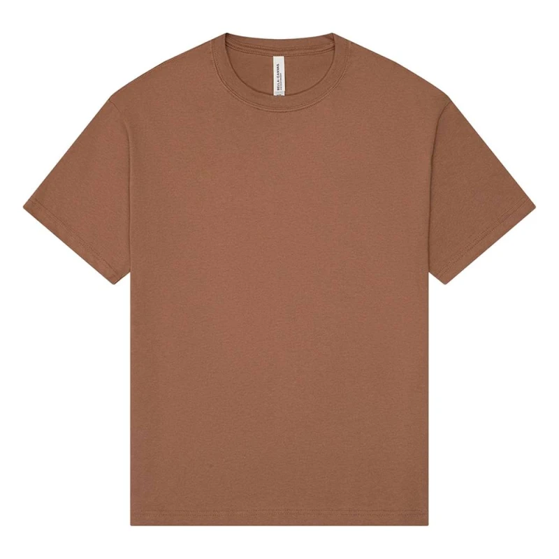 Image of Bella + Canvas Mens Heavyweight Boxy T-Shirt in Brown Size: Large Brown Male L