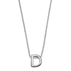 image of Sterling Silver Alphabet Letter D Necklace