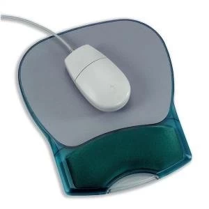 Image of Mouse Mat Pad with Wrist Rest Gel Translucent Blue GL012i