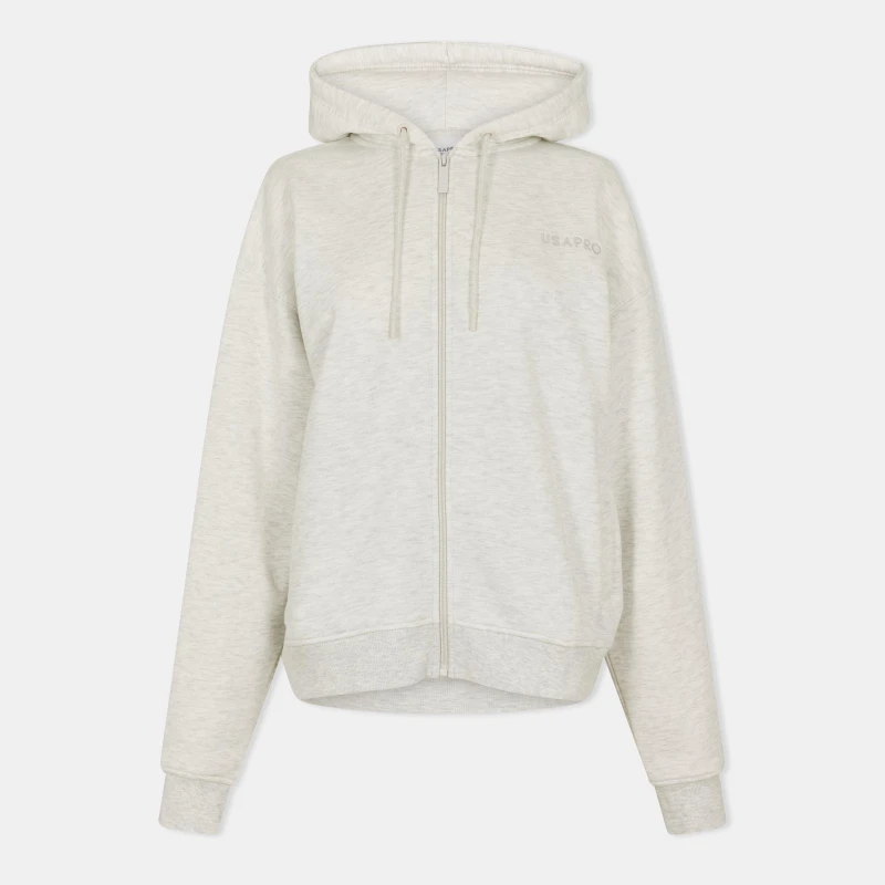 Image of USA Pro Oversized Hoodie Womens Ice Grey Marl female 6 (34)