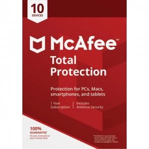 image of McAfee Total Protection 2018 MTP00UNRXRDD Software