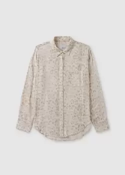 image of Rails Womens Hunter Animal Print Shirt In Ivory Ikat