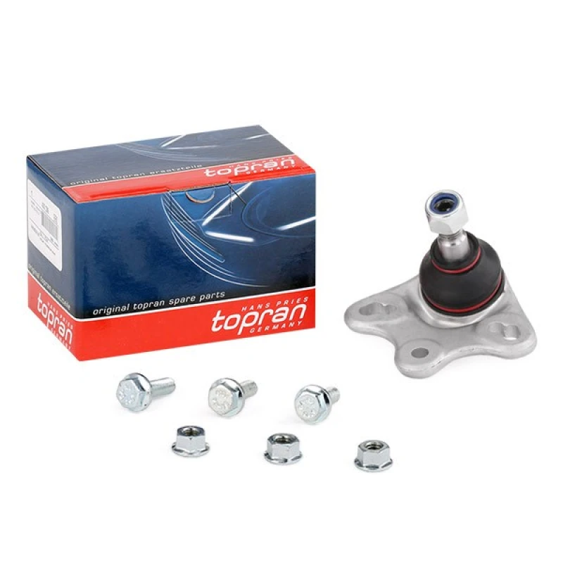 Image of TOPRAN 400 286 Ball joint Front Axle Right, with fastening/mounting material Support-/Steering Link (2462)