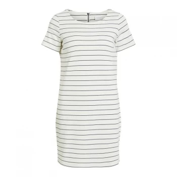 Image of Vila Short Sleeve Dress - Snow White