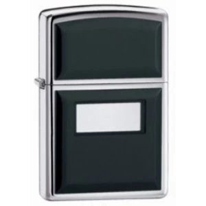 image of Zippo Ultralite Black Emblem High Polish Chrome Windproof Lighter