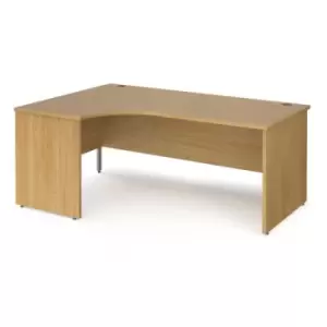 image of Office Desk Left Hand Corner Desk 1800mm Oak Top And Panel End Leg Maestro 25