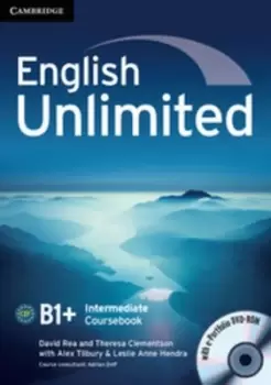 Image of English unlimited B1+ intermediate coursebook with e-portfolio by David Rea
