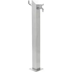 image of Garden Water Column Stainless Steel Square 95cm Vidaxl Silver