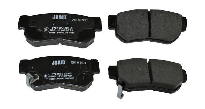 Image of JURID 572557J Brake pad set with acoustic wear warning, without accessories Brake Pad Set,disc brake (402)