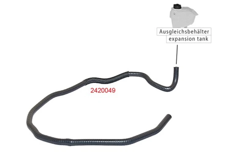 Image of Radiator hose METZGER 2420049