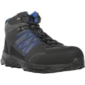 Image of Regatta Mens Claystone Safety Boots (11 UK) (Briar Grey/Oxford Blue) - Briar Grey/Oxford Blue