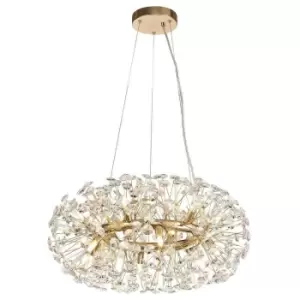 Image of Ceiling Pendant 12 Light G9 French Gold, Crystal - Luminosa Lighting