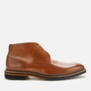 Image of Ted Baker Mens Crint Leather Desert Boots - Dark Tan - UK 7
