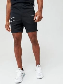 Image of Nike Sportswear Swoosh Shorts - Black/White, Size 2XL, Men