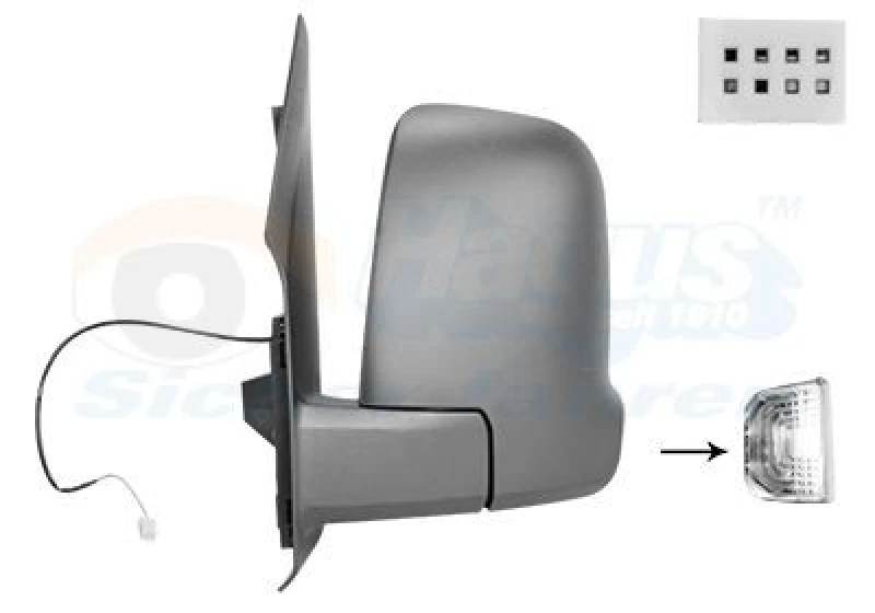 Image of VAN WEZEL Wing mirror VAN WEZEL 2973801