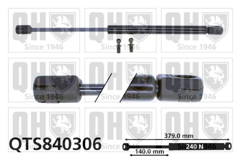 Image of QUINTON HAZELL Tailgate strut QUINTON HAZELL QTS840306