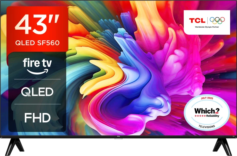 Image of TCL 43" 43SF560-UK Smart Full HD HDR QLED TV