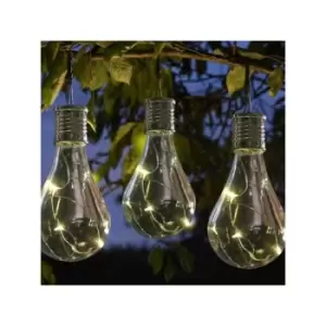 image of 6 x Eureka Hanging Solar Light Bulb Lantern Tree LED 1080920 - Smart Garden