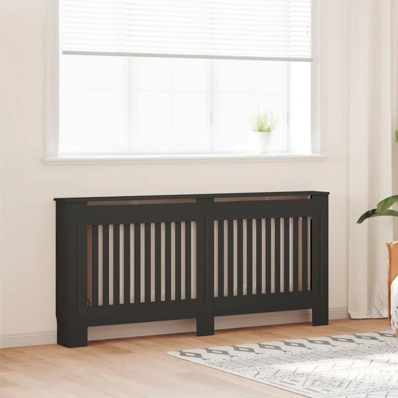 Image of VIDAXL Radiator Cover Black 172x19x81.5cm mdf Vidaxl 8719883835242