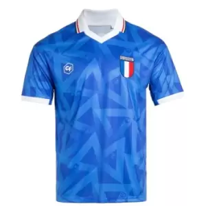 Image of Classicos de Futebol France Retro Fan Shirt Mens - Blue