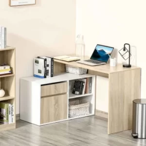 Image of Whitley L-Shaped Corner Computer Desk, Oak