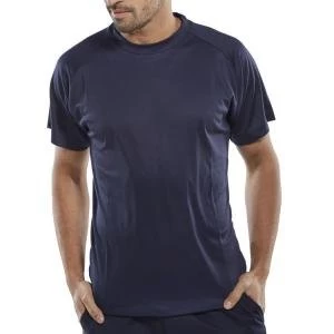 Image of B Cool T Shirt Lightweight XL Navy Blue Ref BCTSNXL Up to 3 Day