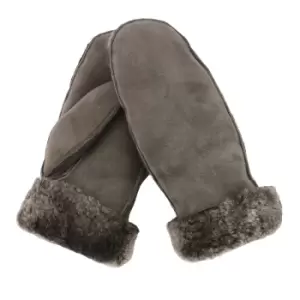 image of Eastern Counties Leather Womens/Ladies Full Hand Sheepskin Mittens (One size) (Mink)